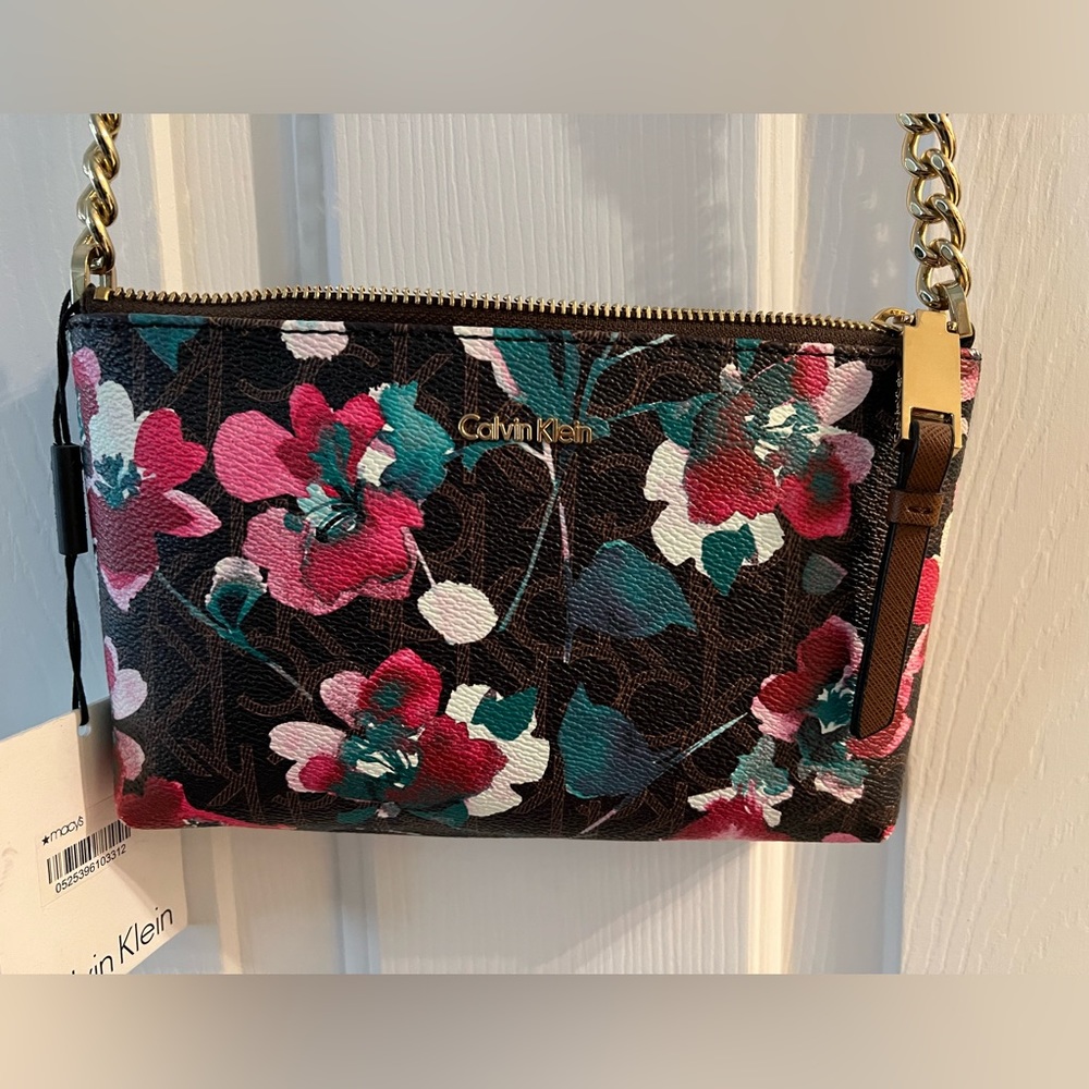 Flower Print Calvin Klein Crossbody Purse